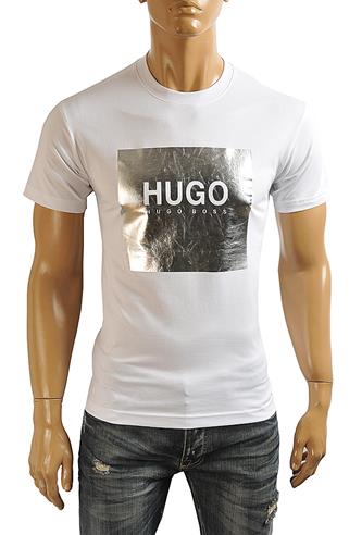 HUGO BOSS Men's T-Shirt With Front Logo Print 76