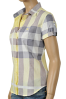 BURBERRY Ladies Short Sleeve Shirt #42 - Click Image to Close