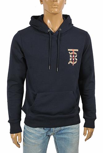 BURBERRY men's cotton hoodie with logo appliqué 294