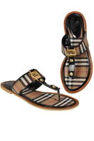 BURBERRY Ladies Flip Flops Leather Sandals #272 - Click Image to Close