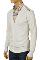 BURBERRY Men's V-Neck Button Up Sweater #119 - Click Image to Close