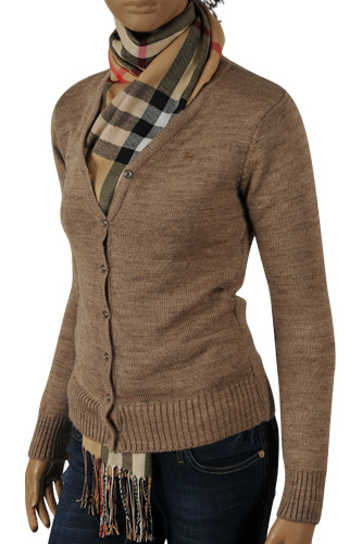 BURBERRY Ladies' Button Front Cardigan/Sweater #135 - Click Image to Close