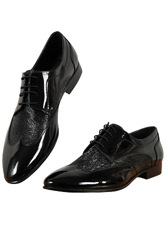 JUST CAVALLI Men's Oxford Leather Dress Shoes #279 - Click Image to Close