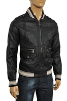 DOLCE & GABBANA Men’s Artificial Leather Jacket #375