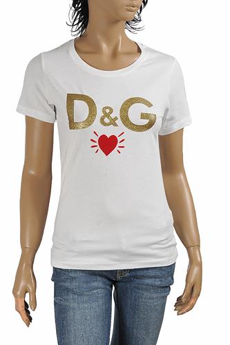 DOLCE & GABBANA women’s cotton t-shirt with front print logo 261