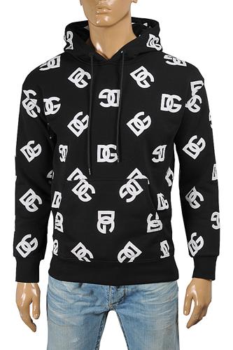 DOLCE & GABBANA men's cotton hoodie with DG print 257 - Click Image to Close