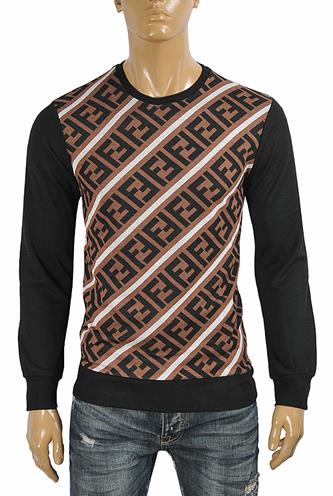 FENDI men's round neck FF print sweater 31
