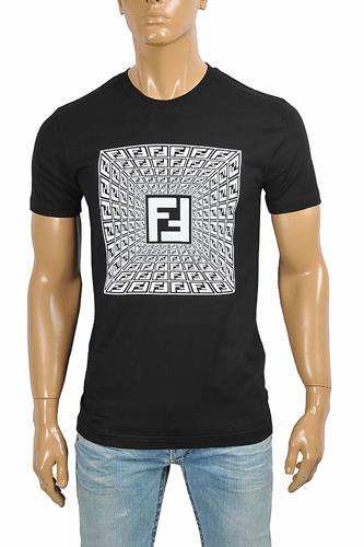 FENDI men's cotton t-shirt with front FF print 43