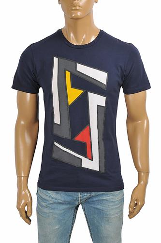 FENDI men's cotton t-shirt with front FF print 53