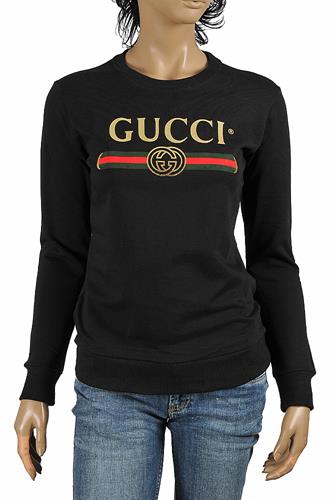 GUCCI women’s cotton sweatshirt with front logo print 112