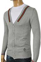 GUCCI Men's V-Neck Button Up Sweater #48 - Click Image to Close