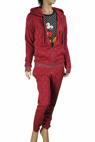 GUCCI women’s GG jogging suit in burgundy 176