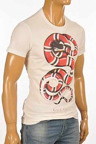 GUCCI Men's T-Shirt In White #210 - Click Image to Close