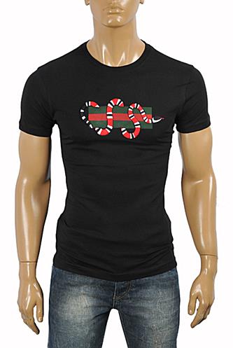 GUCCI Snake embroidered cotton T-Shirt #222 - Click Image to Close