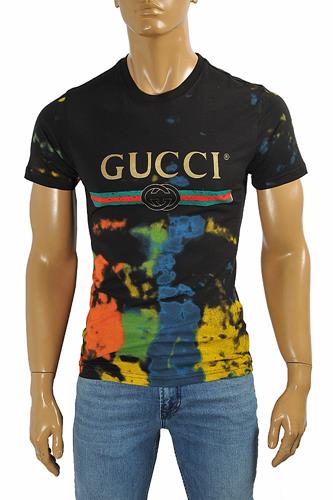 GUCCI cotton T-shirt with multicolor print #233 - Click Image to Close