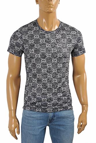 GUCCI cotton T-shirt with GG print 254 - Click Image to Close