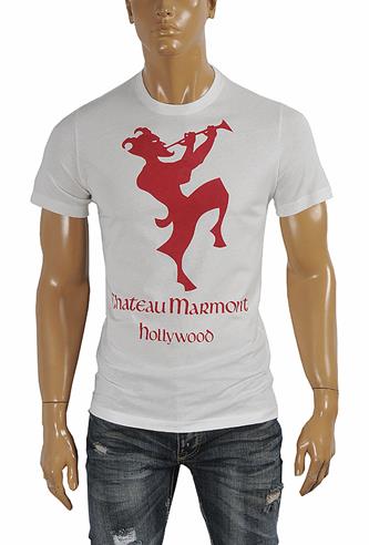 GUCCI cotton T-shirt with front and back print in white 261 - Click Image to Close