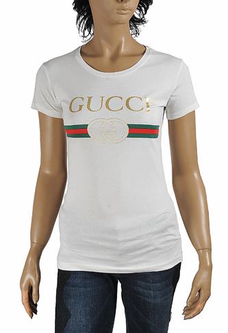 GUCCI women’s cotton t-shirt with front logo print 267