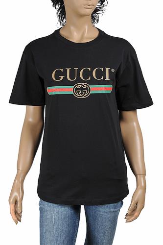 GUCCI women’s oversize T-shirt with front logo print 270