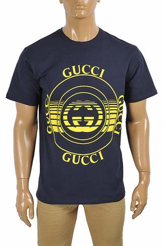 GUCCI cotton T-shirt with front print logo 286