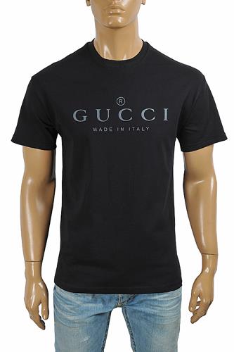 GUCCI cotton T-shirt with front logo print 292