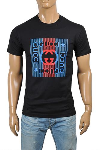 GUCCI cotton T-shirt with front print 319 - Click Image to Close