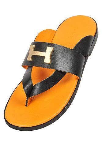 HERMES Mens Leather Sandals 302 - Click Image to Close