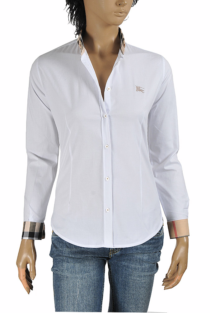 DF NEW STYLE, BURBERRY Ladies' Button Down Dress Shirt 276