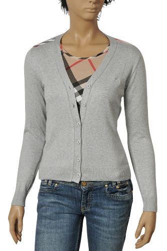 BURBERRY Ladies' Button Up Sweater #73