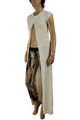 ROBERTO CAVALLI long sleeveless knitted dress/cover with opening