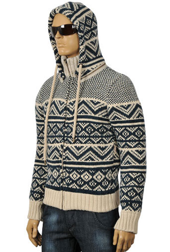 DOLCE & GABBANA Men's Knit Hooded Warm Jacket #351