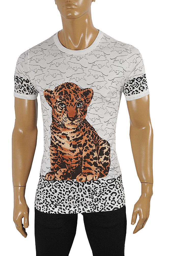 DOLCE & GABBANA T-Shirt with leopard print #253