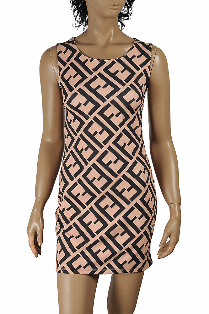 FENDI sleeveless dress with logo print 29