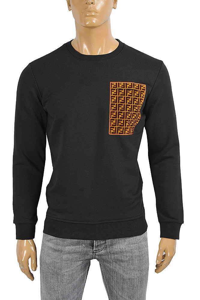 FENDI men's cotton sweatshirt with FF front print 36