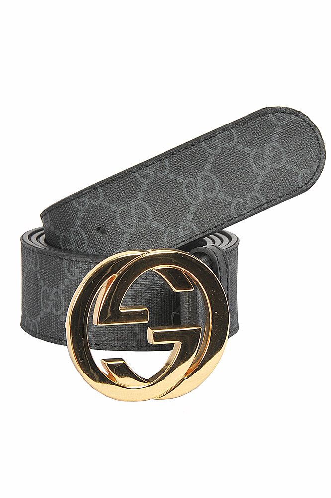 GUCCI GG men's leather belt 66