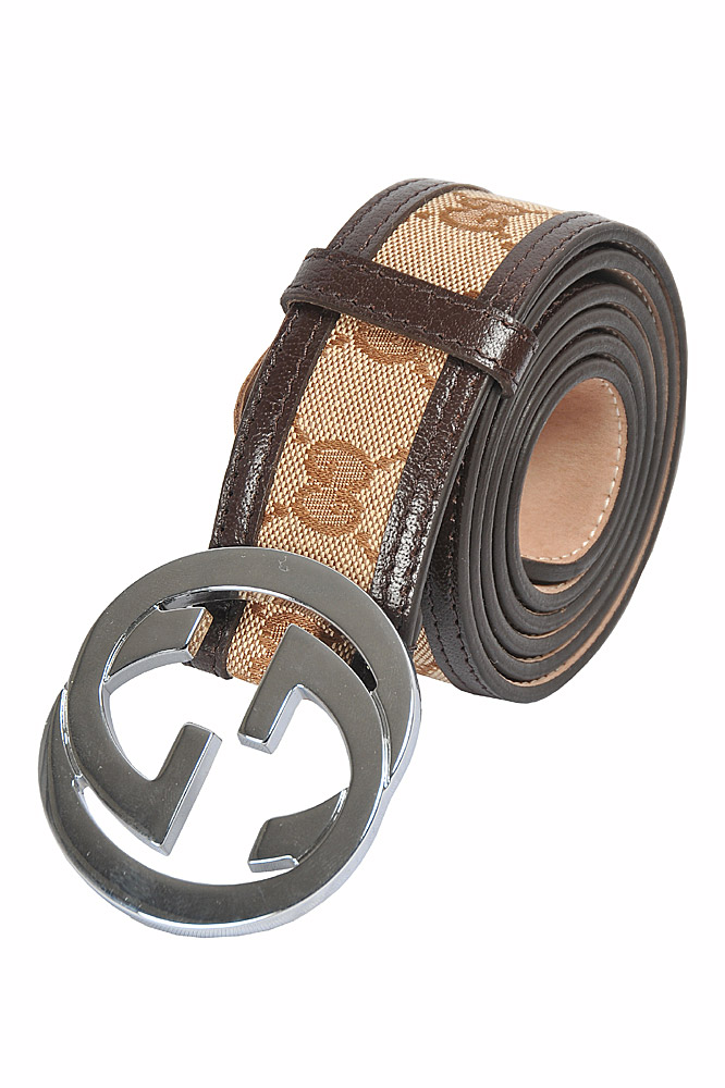 GUCCI GG men's leather belt 67
