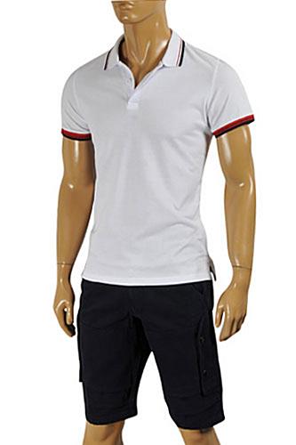 GUCCI Men's Cotton Polo Shirt In Gray #323