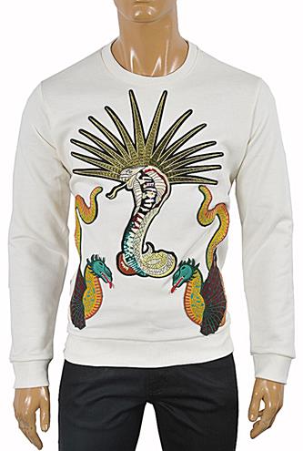 GUCCI Men's Cotton Sweatshirt With Kingsnake Print #358