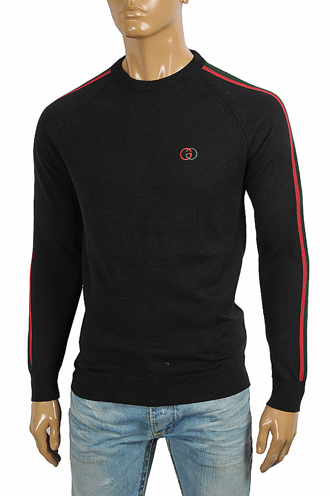 GUCCI Men's Sweater with red and green stripes 121