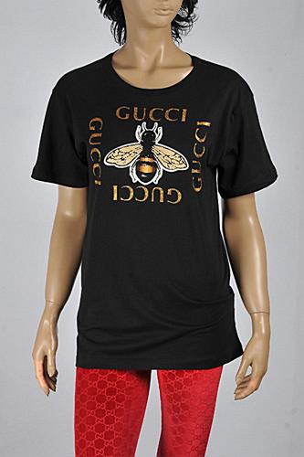 GUCCI Women's Bee embroidered cotton t-shirt #226