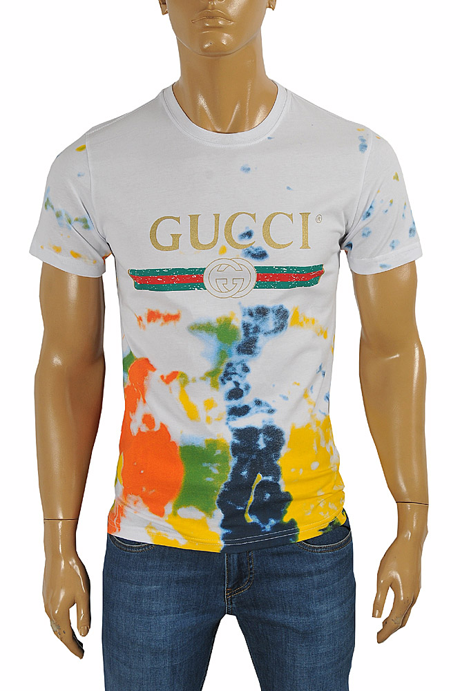 GUCCI cotton T-shirt with multicolor print #232