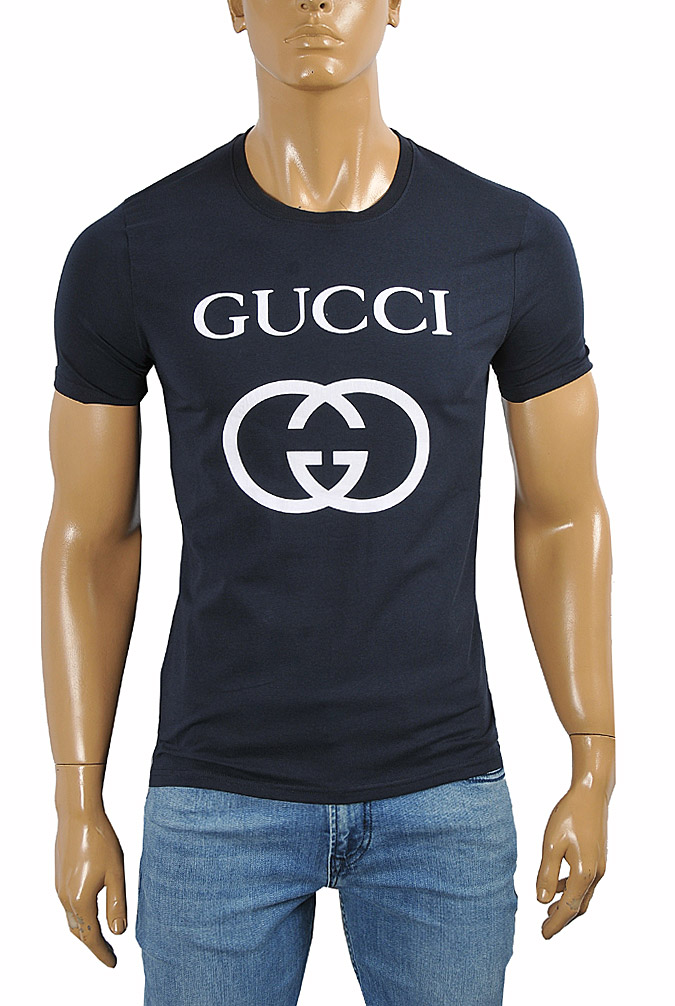 GUCCI cotton T-shirt with front print #252