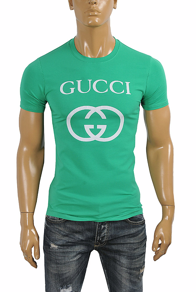 GUCCI cotton T-shirt with front print #253