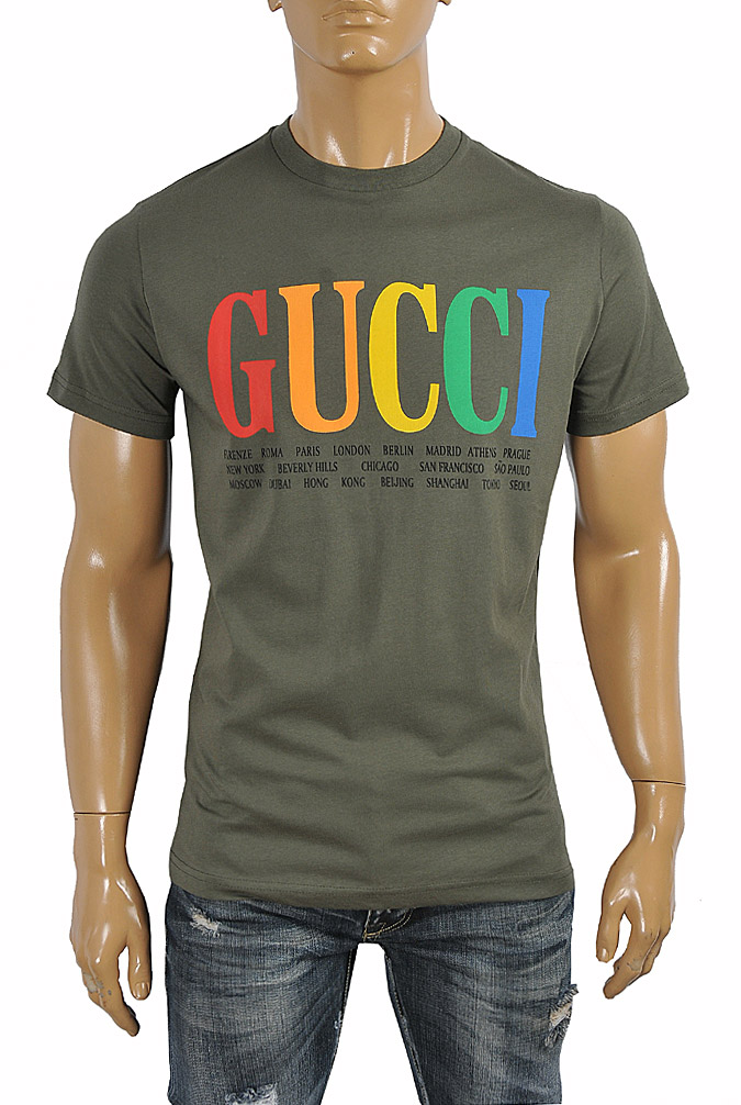 GUCCI cotton T-shirt with front print 262