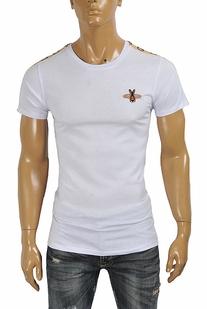 GUCCI Men's cotton t-shirt with Bee appliqué 280