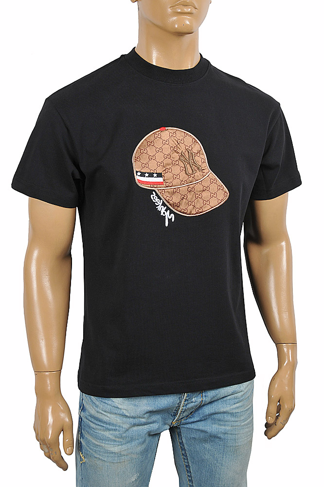 GUCCI GG T-shirt with baseball hat applique 311