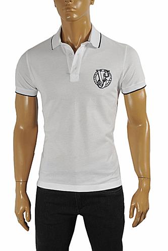 VERSACE JEANS men's polo shirt with front embroidery #173