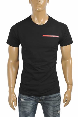 PRADA Men's t-shirt with front logo appliqué 115