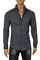 Mens Designer Clothes | EMPORIO ARMANI Men's Button Up Dress Shirt In Grey #231 View 1