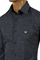 Mens Designer Clothes | EMPORIO ARMANI Men's Button Up Dress Shirt In Grey #231 View 6